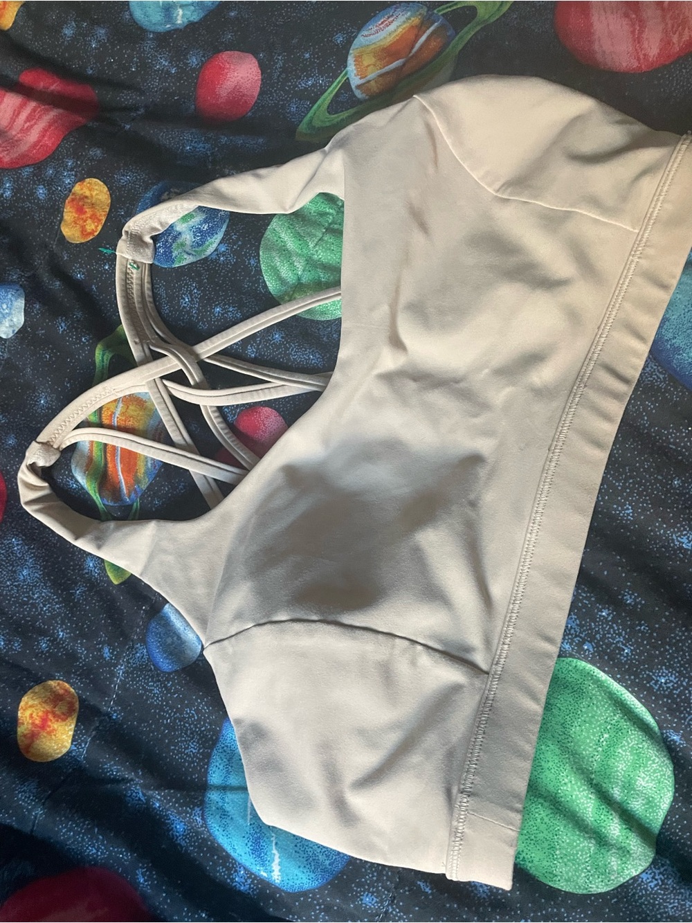 lululemon athletica Cream Light Support Strappy Sports Bra